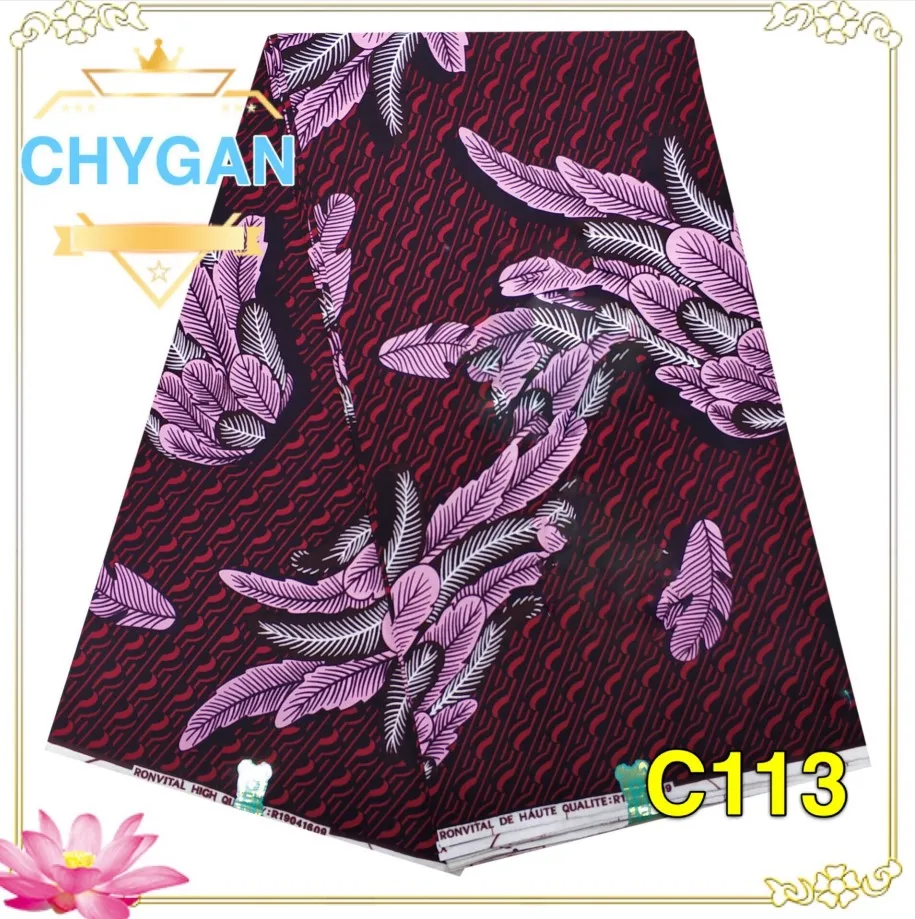 Ronvital CHYGAN воск ткань Африка принт материал леди платье DIY воск ткань Нигерия стили хлопок 6 ярдов/