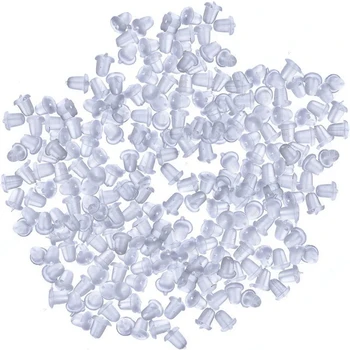 

2000 Pieces Clear Rubber Clutch Earring Safety Backs
