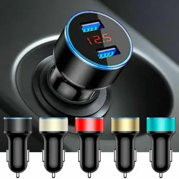 

Dual Usb Interface Charger Car Charger 3.1A Fast Charger Led Digital Display Fast Charger Aluminum Alloy Charger