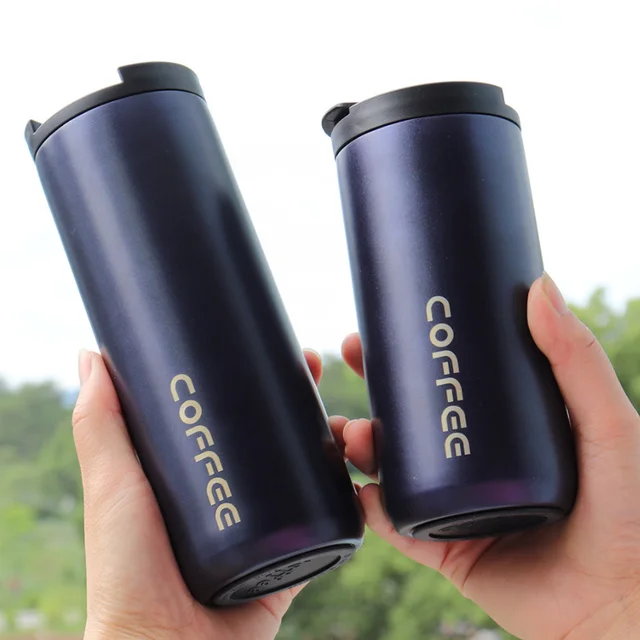350ml/500ml Double Stainless Steel 304 Coffee Mug Leak-Proof Thermos Mug Travel Thermal Cup Thermosmug Water Bottle For Gifts 5