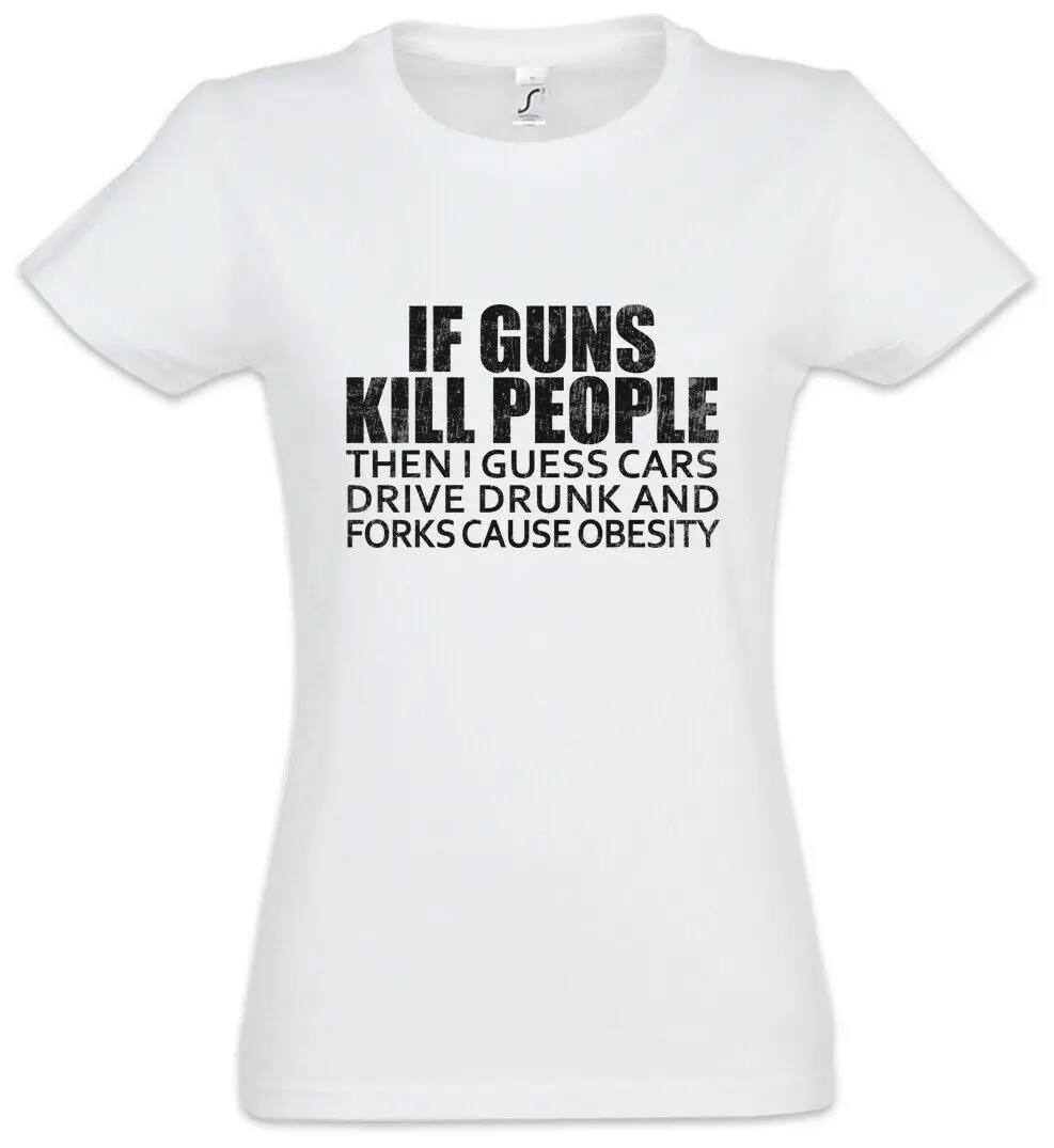 Если пистолеты убивают людей женская футболка пистолет ружье винтовка US Law Fun 2nd