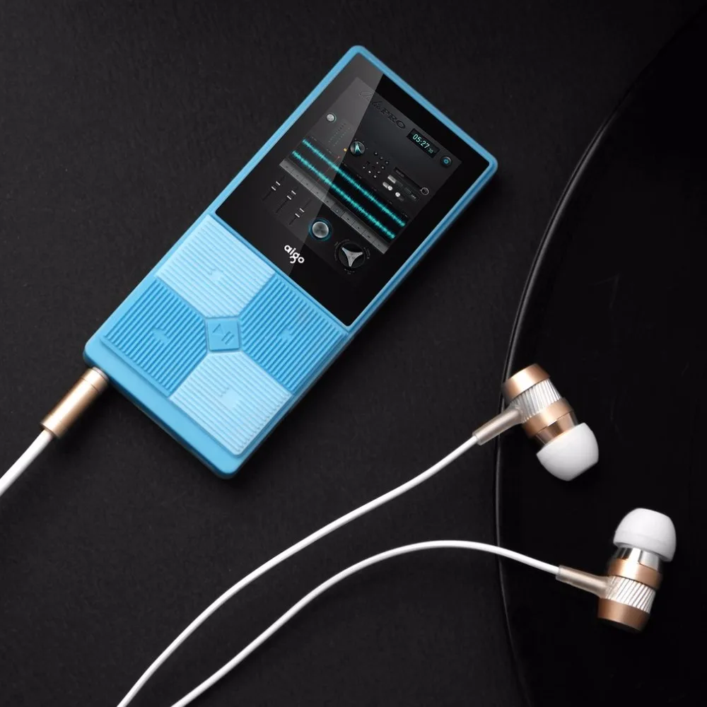 Aigo 206 Portable Slim MP3 Music Player 1.8" TFT Screen Display 128x160 Support 64GB SD Card Adjustable Audio MP3 Player
