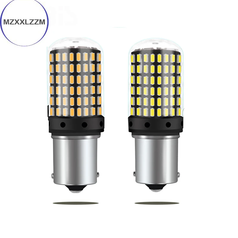 1 шт. автомобильный бочонок 1156 1157 7440 светодиодный лампы 3014 144smd CanBus BA15S P21W PY21W BA15D для