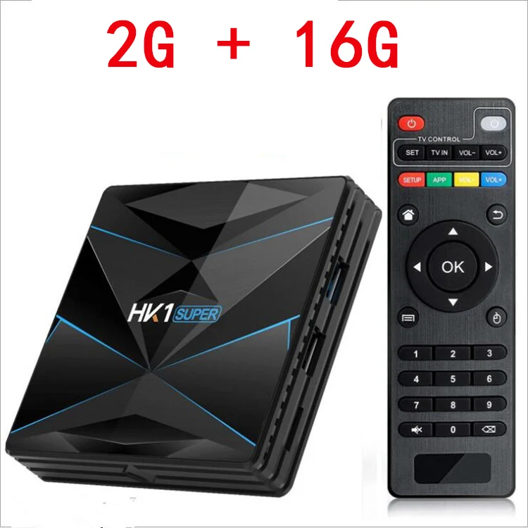 2G 16G TV BOX HK1 супер Android 9,0 Смарт ТВ приставка RK3318 4 Гб ПЗУ 64 Гб 2,4G/5G Wifi 4K Google Assistant Netflix Youtube медиаплеер PK H96 MAX - Цвет: 2G 16G TV BOX