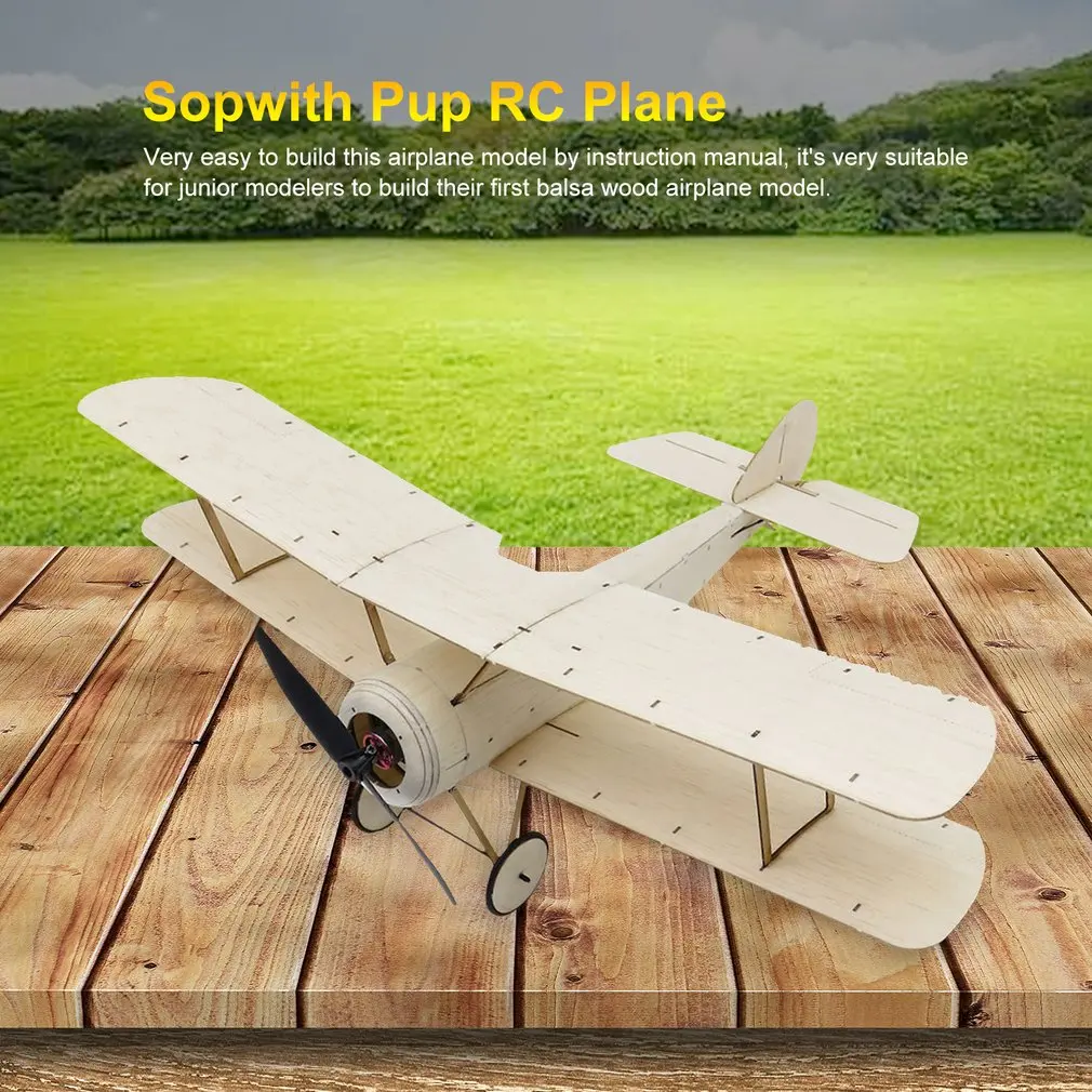 K6 комплект/Электронный Sopwith Pup RC самолет пробкового дерева 378 мм Warbird Самолет комплект с бесщеточной силовой системой аэромодельный комплект