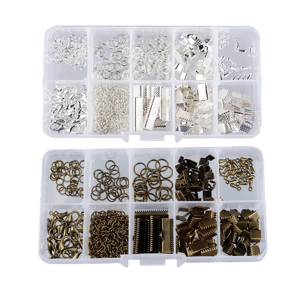 2 Set Jewellry Making Starter Kit Beading & Jewelry Making Kit DIY Handmade Jewelry Supplies Bronze and silver color