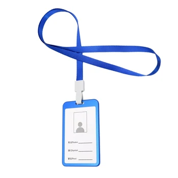 

6PCS Aluminum Alloy Identify ID Card Badge Holder with Neck Lanyard Strap for Business,Work, Exhibition,Conferences, Events, Sho