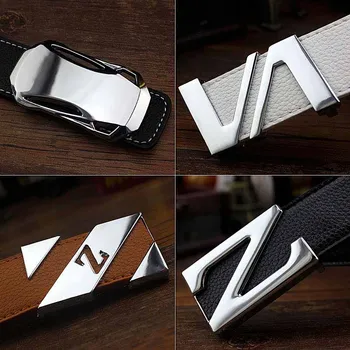 

2020 Famous Brand Belt Men Top Quality Genuine Luxury Leather Belts Men Strap Male Metal Letter Automatic Buckle Men Belts