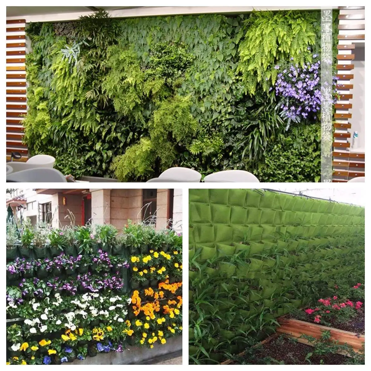 9 Pockets Garden ing Planter Vertical Garden ing Planter Bag Indoor Outdoor Wall Balcony Herbs