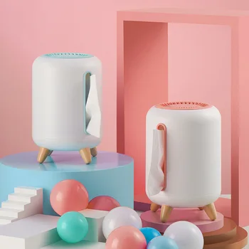 

Creative plastic tissue box Living room bamboo charcoal tissue box deodorant desktop imple Stylish simple tissue storage