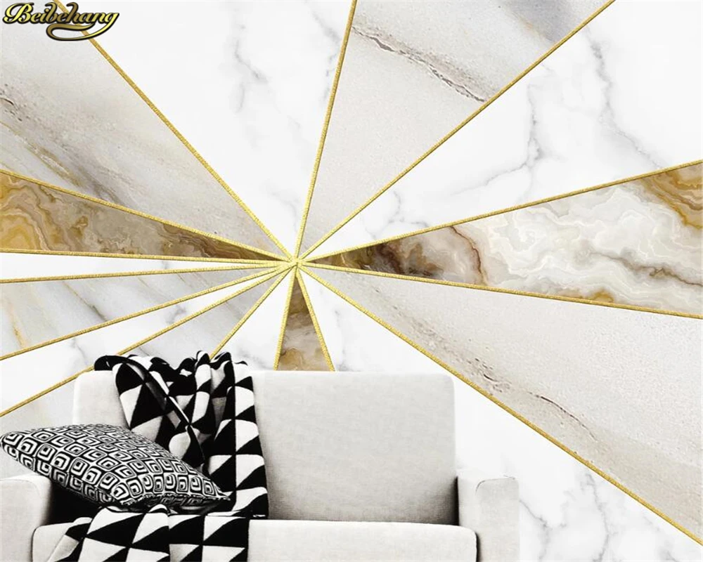 beibehang Custom 3d wallpaper jazz white modern minimalist geometric marble background wall paper tile mural papel de parede