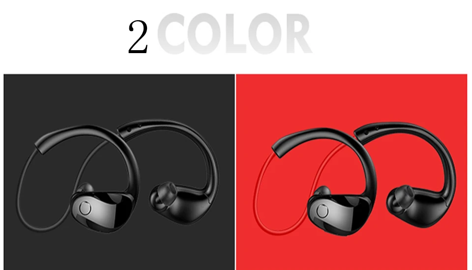 Беспроводной earhone bluetooth IPX 5 Водонепроницаемый hands free ушной крючок светильник с микрофоном 3D стерео Шум отменить M10 INTKOOT