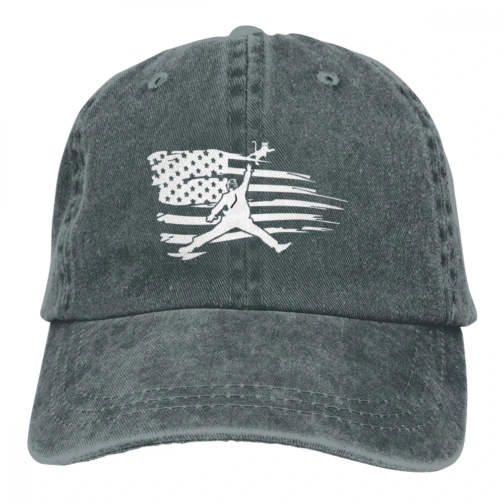 Захватывайте их на Трамп американский флаг Casquette черный унисекс Мужские Женские джинсовые бейсболка с ремешком кепки Регулируемая шляпа для гольфа папа