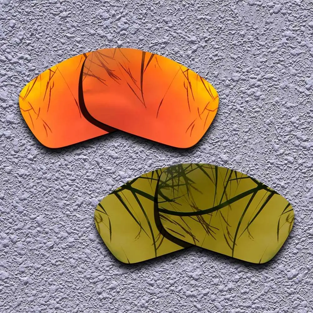 2 Pairs Polarized Replacement Lenses for Oakley Fuel Cell Sunglasses- Multiple Choices - Цвет линз: Fire Red-Copper