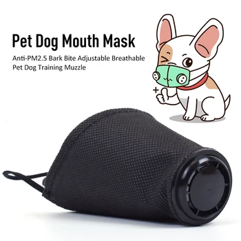

1PCS Pet Dog Mouth Mask Anti-PM2.5 Bark Bite Adjustable Breathing Valve Anti Stop Chewing