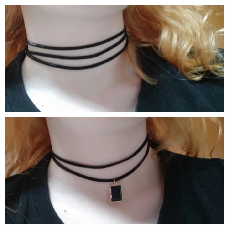 Hollow Designs Black Leather Velvet Choker Necklace Layer 7 Hd416f5cbb9c244f388806d1050f81fa29
