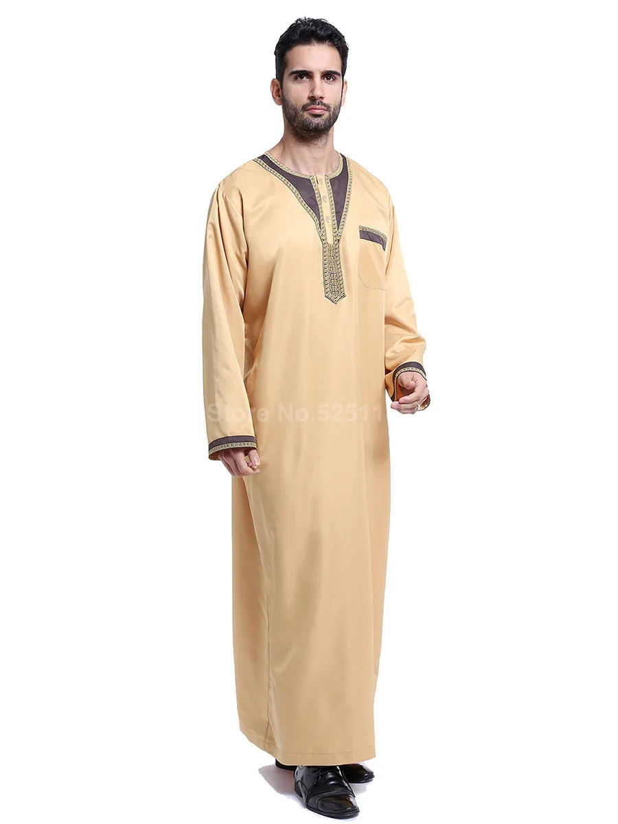 Мужской исламский, Арабский мусульманский костюм, кафтан, винтажное Свободное платье, Jubba, мужская одежда из Саудовской Аравии и Пакистана, большие размеры, Оман, мантии костюм