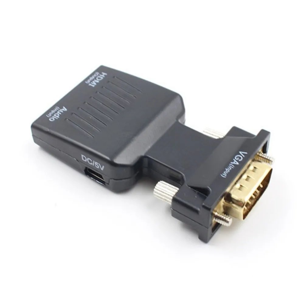 VGA мужчины к HDMI типа «мама»; конвертер с аудио кабель-адаптер 1080P для HDTV проектора монитора ПК PS3
