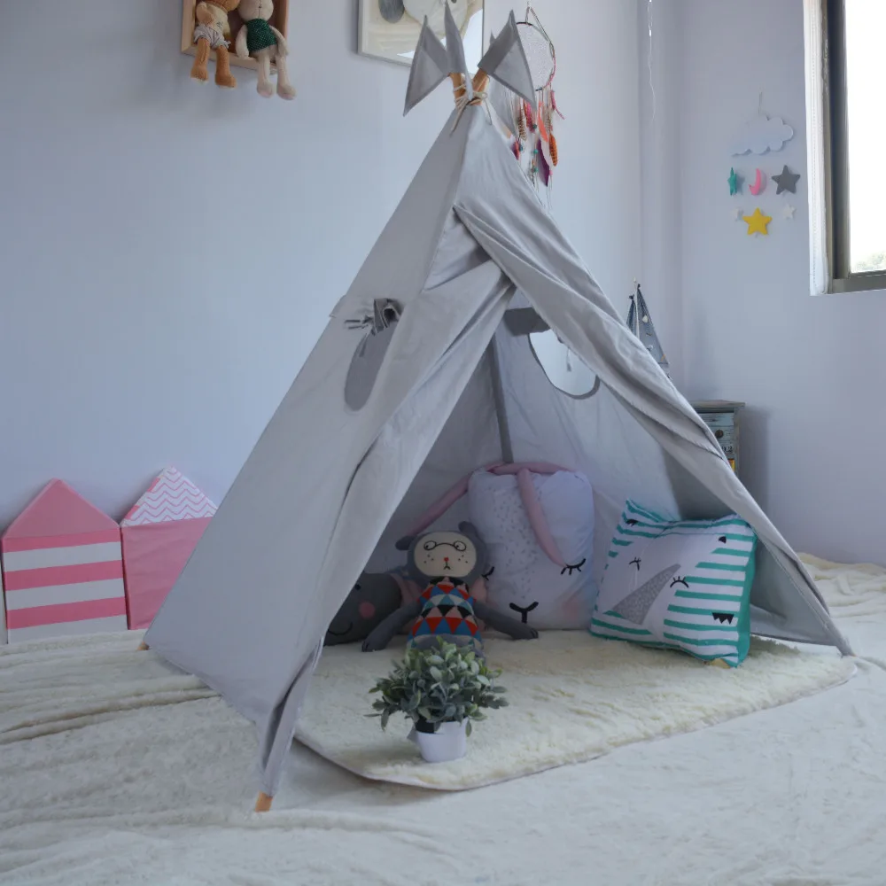 LoveTree стиль серый игровой дом детский игрушечный палатка teepee игровая комната Крытый Открытый Чехол детский тент