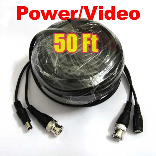 50ft 15M Video Power CCTV Cable With BNC Male For Security Camera a75