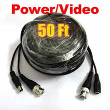 50ft 15M Video Power CCTV Cable With BNC Male For Security Camera a75