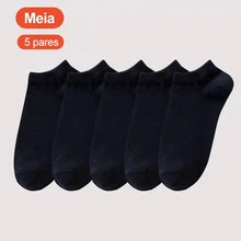 5 Pairs Summer Men‘s Cotton Socks Invisible Socks Breathable Deodorant Color All Cotton Low Cut Invisible Boat Socks