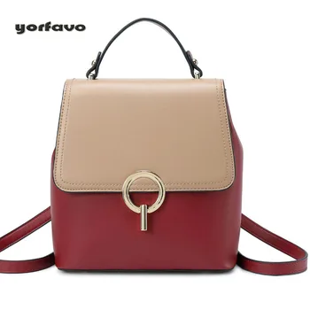 

new fashion girls small square backpack bag ladies contrast color stitching mini bag