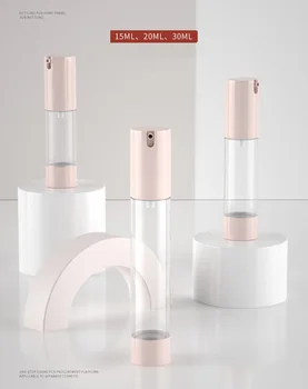 

15/30 ml Pink Rotating Airless Bottle Press Vacuum Emulsion Dispensing Bottle Desktop Airless Bottle