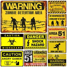 Зона содержания под арестом металлическая пластина Оловянная табличка металлический винтажный Декор металлический знак металлический плакат домашний бар украшение для паба винтажные плакаты