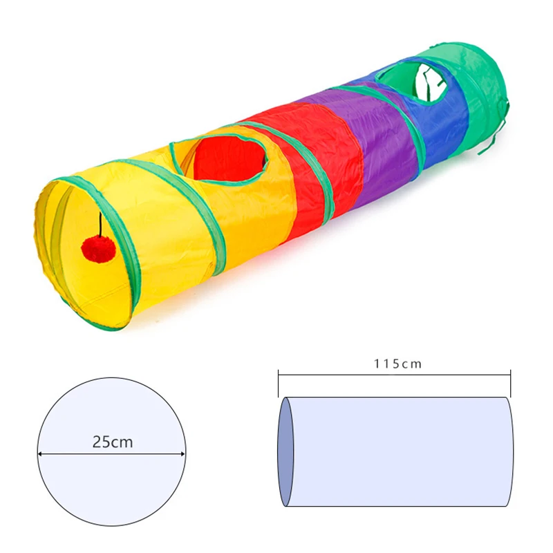 New Practical Cat Tunnel Pet Tube Collapsible Play Toy Indoor Outdoor ...