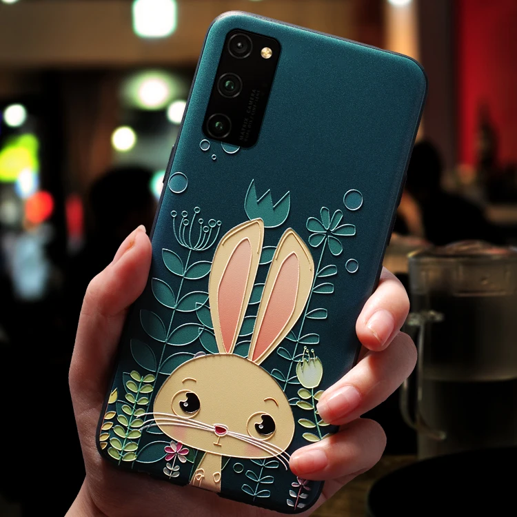 Чехол с 3d тиснением для Huawei Honor View 30 Pro V30 Nova6 задняя крышка мягкие милые чехлы