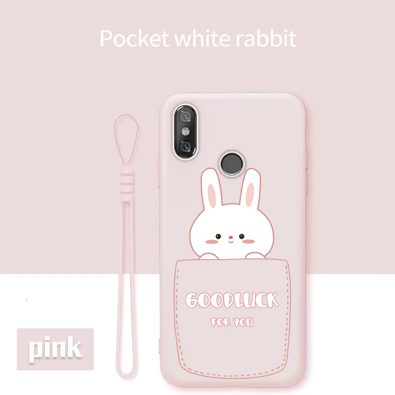 Милый чехол с котом из мультфильма для Xiao mi Red mi Note 8 Pro чехол силиконовый чехол для Xiaomi mi 6 A2 mi 9 SE 8 SE 8 Lite mi x 2 2S mi x 3 Capa - Цвет: Pocket Rabbit