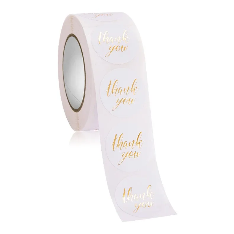 500PCS Gold Envelope Thank You Adhesive Seal Stickers, Embossed Foil  Appreciation Sticker Seals, Substitute - AliExpress