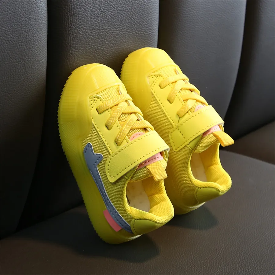 kids sneakers lights bright fluorescent color  breathable kids sneakers non-slip casual basket enfant garcon de marque 40J24 (22)