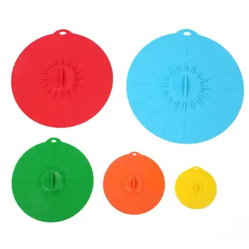 

Lids Bowl Cover Silicone Silicone 5Pcs/Set Kitchen & Dining Keeping Fresh 5 Set Pot Microwave Utensil Wrap Kitchen Accessories