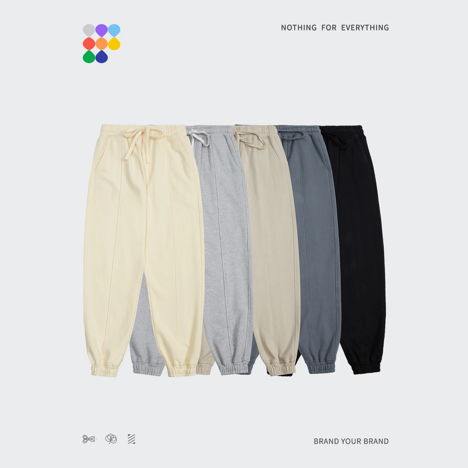 INFLATION 460gsm Heavyweight Sweatpant Spring Solid Color Cotton Jogger Pants Unisex Track Pant