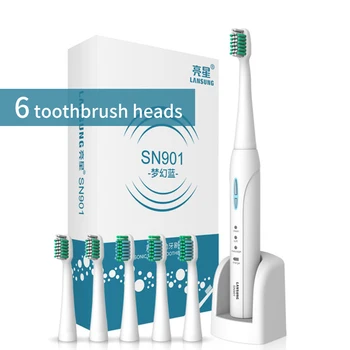 

Lansung Sonic Electric Toothbrush Adult Smart Ultrasonic Toothbrush Rechargeable 8 Toothbrush Heads Replaceable Whitening