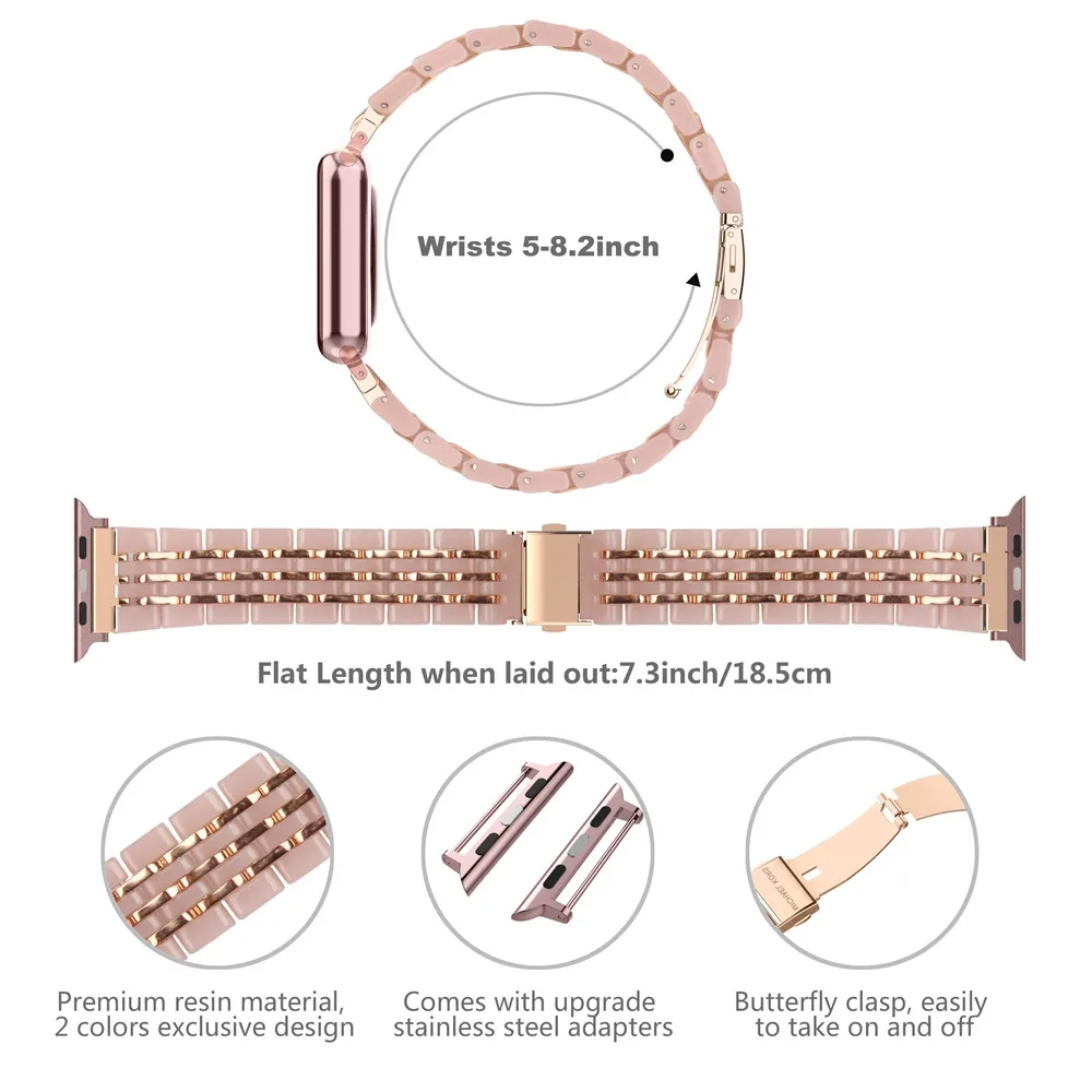 Нержавеющая сталь ремешок для наручных часов Apple Watch серии 3/2/1 38 мм 42 мм металлический спортивный ремешок для наручных часов iwatch серии 4 40 мм