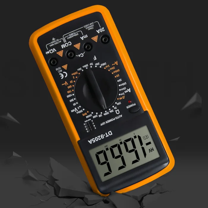 DT9205A Цифровой мультиметр с ЖК-дисплеем ручной AC DC Автоматический Диапазон мультиметр Амперметр Омметр Измеритель сопротивления емкости A