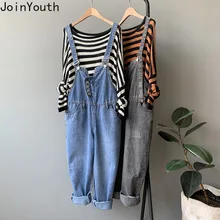 JoinYouth осенние длинные женские брюки комбинезоны на пуговицах уличная мода с высокой талией потертые джинсы джинсовые брюки J012