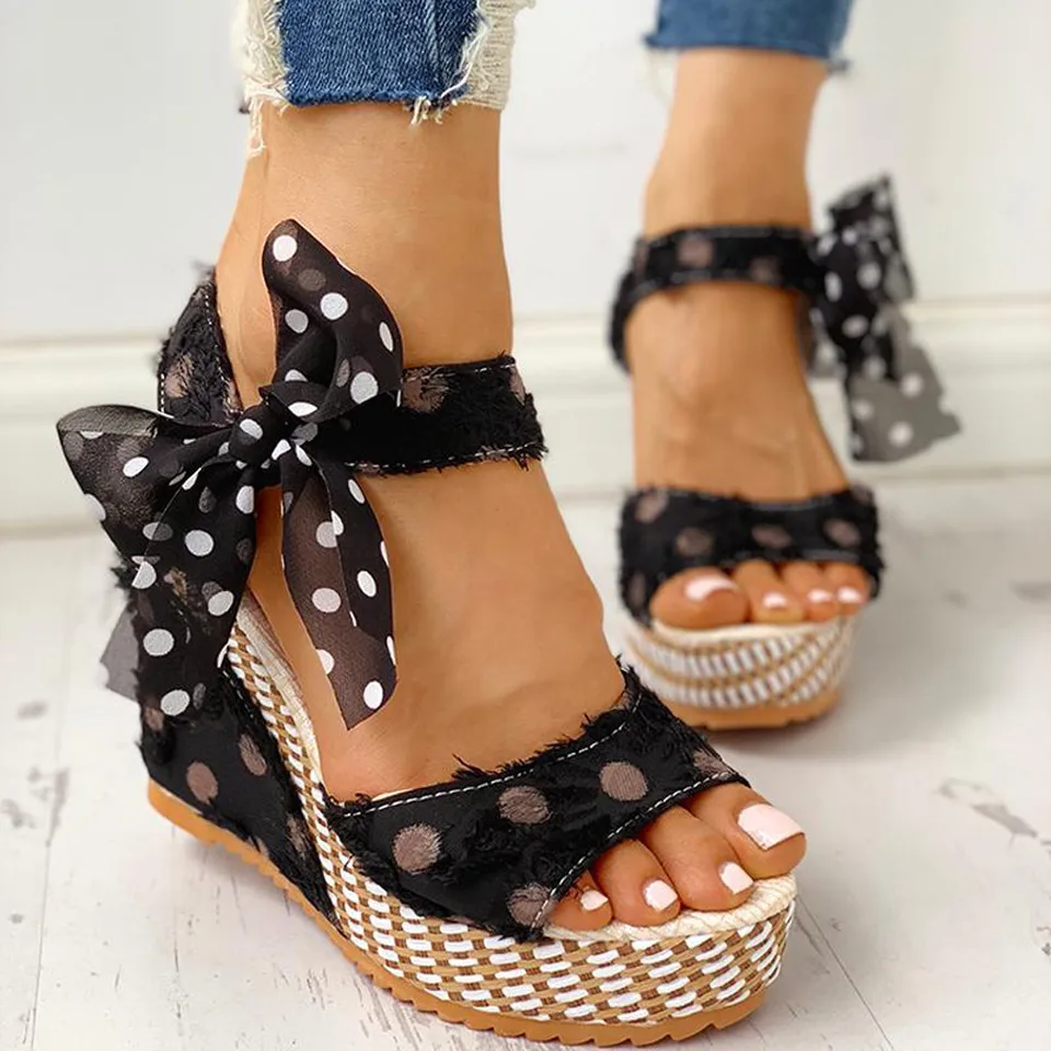 ladies platform wedges
