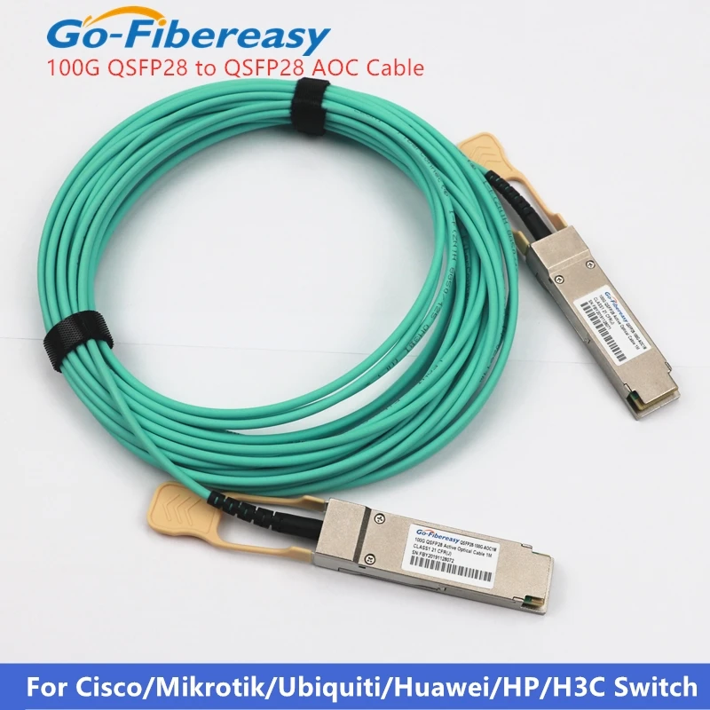 100G AOC кабель QSFP28 к активному оптическому кабелю внешний совместимый с кабелем Cisco