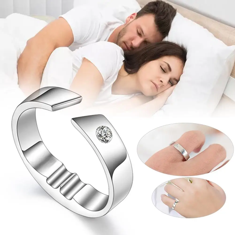 

Wearable Anti Snoring ring Titanium Steel Ring Snoring Stopper Against Snoring Device Finger Ring Household Sleep Aid for Adult
