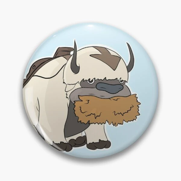 Appa Avatar The Last Airbender 【Customizable】Soft Button Pin Lover Fashion  Lapel Pin Decor Creative Metal Cute Badge Hat