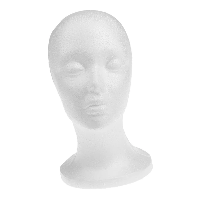 Female Male Mannequin Head White Polystyrene Styrofoam Foam Head