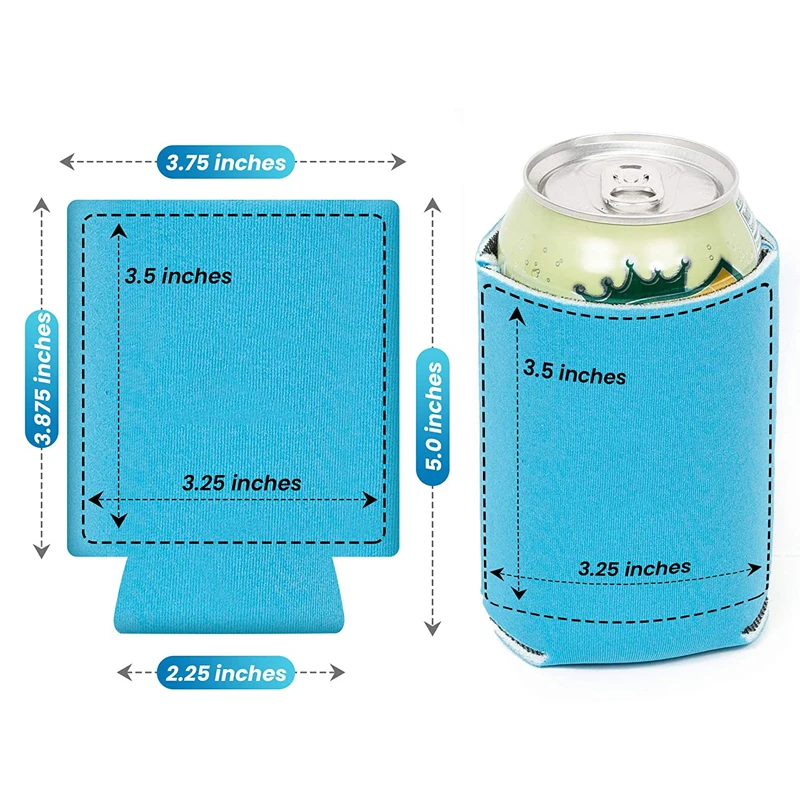 6Pcs/Set Beer Can Cooler Blank Neoprene Can Sleeves Collapsible Insulated Drink Cooler Holders for Beer Water Bottles Drink Cooler Beer Bottle Cooler Beer Cooler