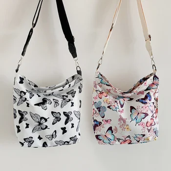 

Fashion Exquisite Shopping Bag Nylon Butterfly Messenger Bag Female Butterfly Big Capacity Shoulder Mummy Pouch