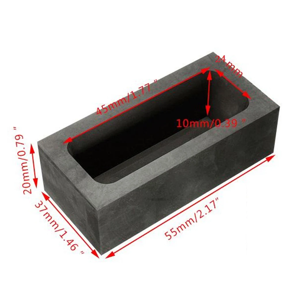 Black Graphite Furnace Casting Foundry Crucible Melting Tool Ingot Moulds