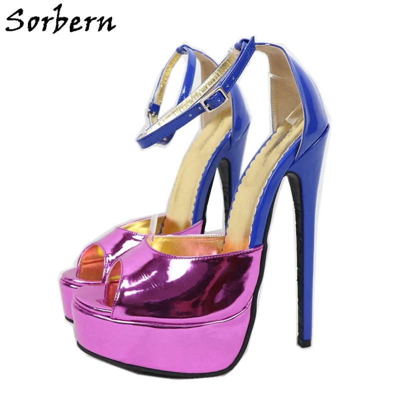 

Sorbern Ankle Strap Summer Sandal For Women Platform High Heel Open Toe Female Sandals Custom Colors Lady Heels 14Cm 16Cm 18Cm