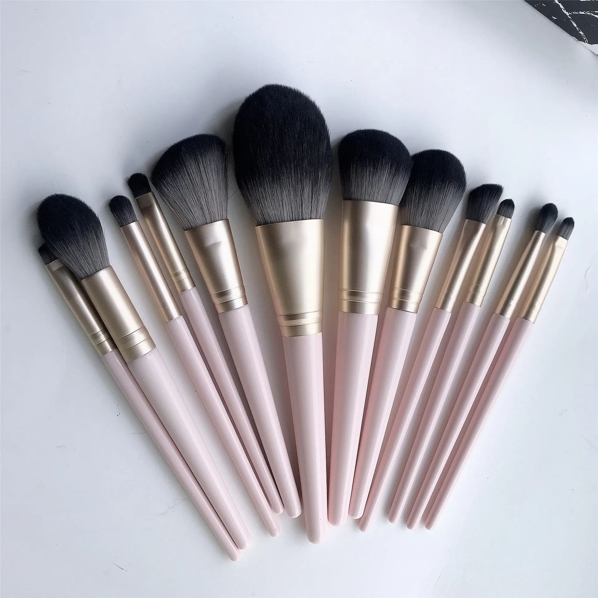

Professional Loose powder Make up brushes set 12Pcs brush tools for Eyeshadow Blush cosmetics super soft hair 30sets/lot DHL